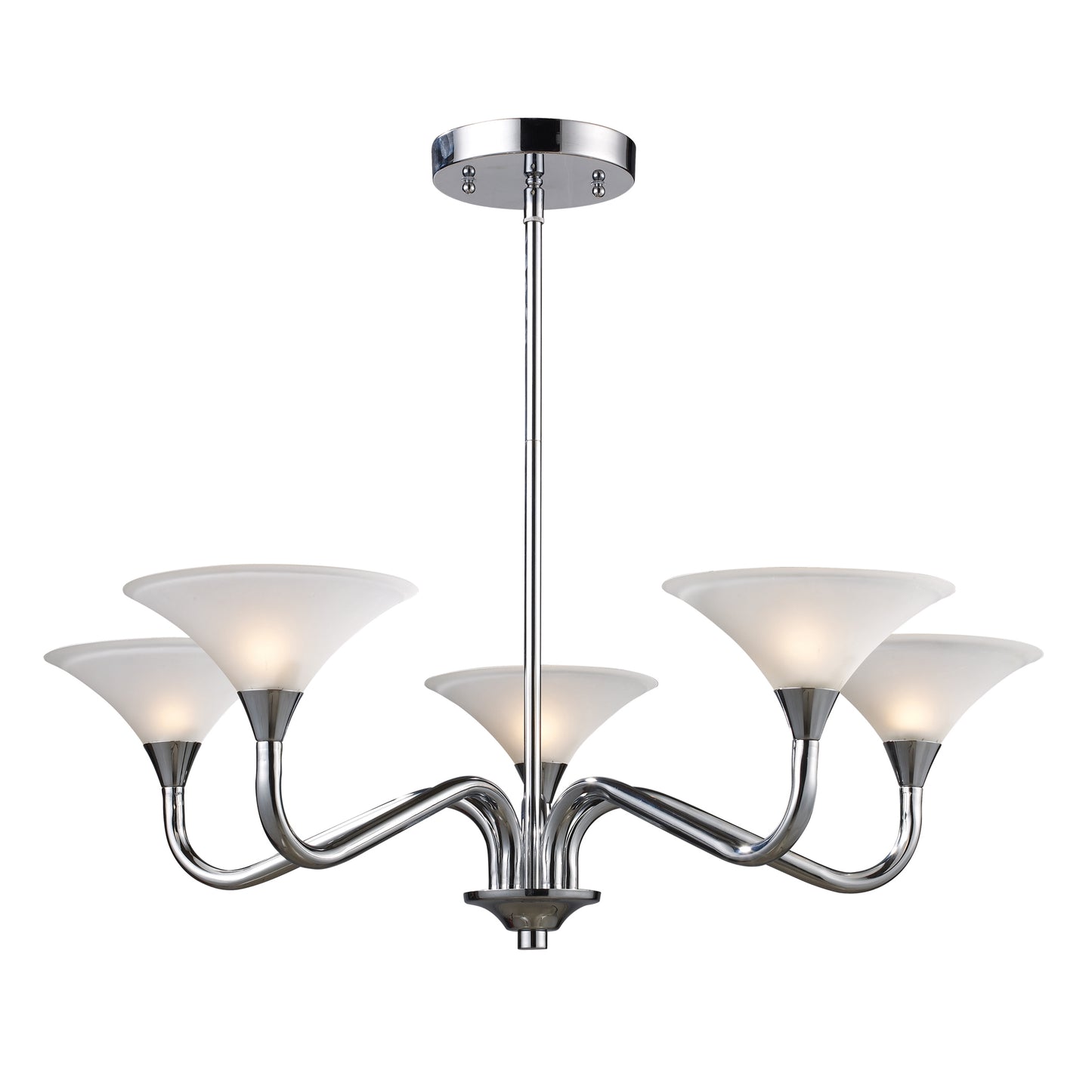 Jenson 28'' Wide 5-Light Chandelier - Polished Chrome