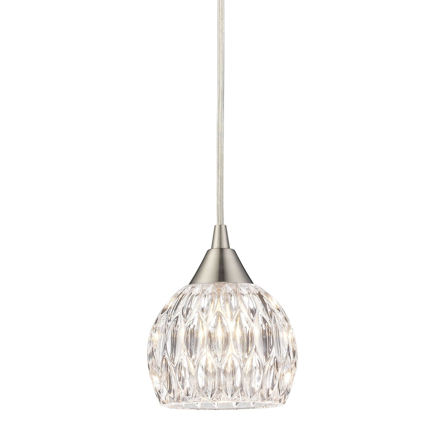 Kersey 5'' Wide 1-Light Pendant - Satin Nickel