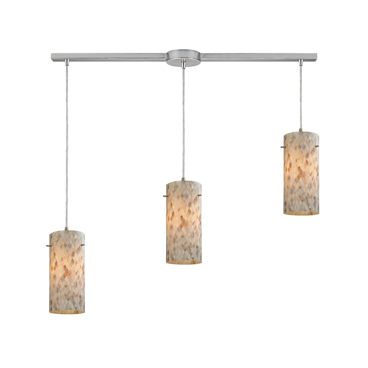 Capri 36'' Wide 3-Light Slim Linear Pendant - Satin Nickel