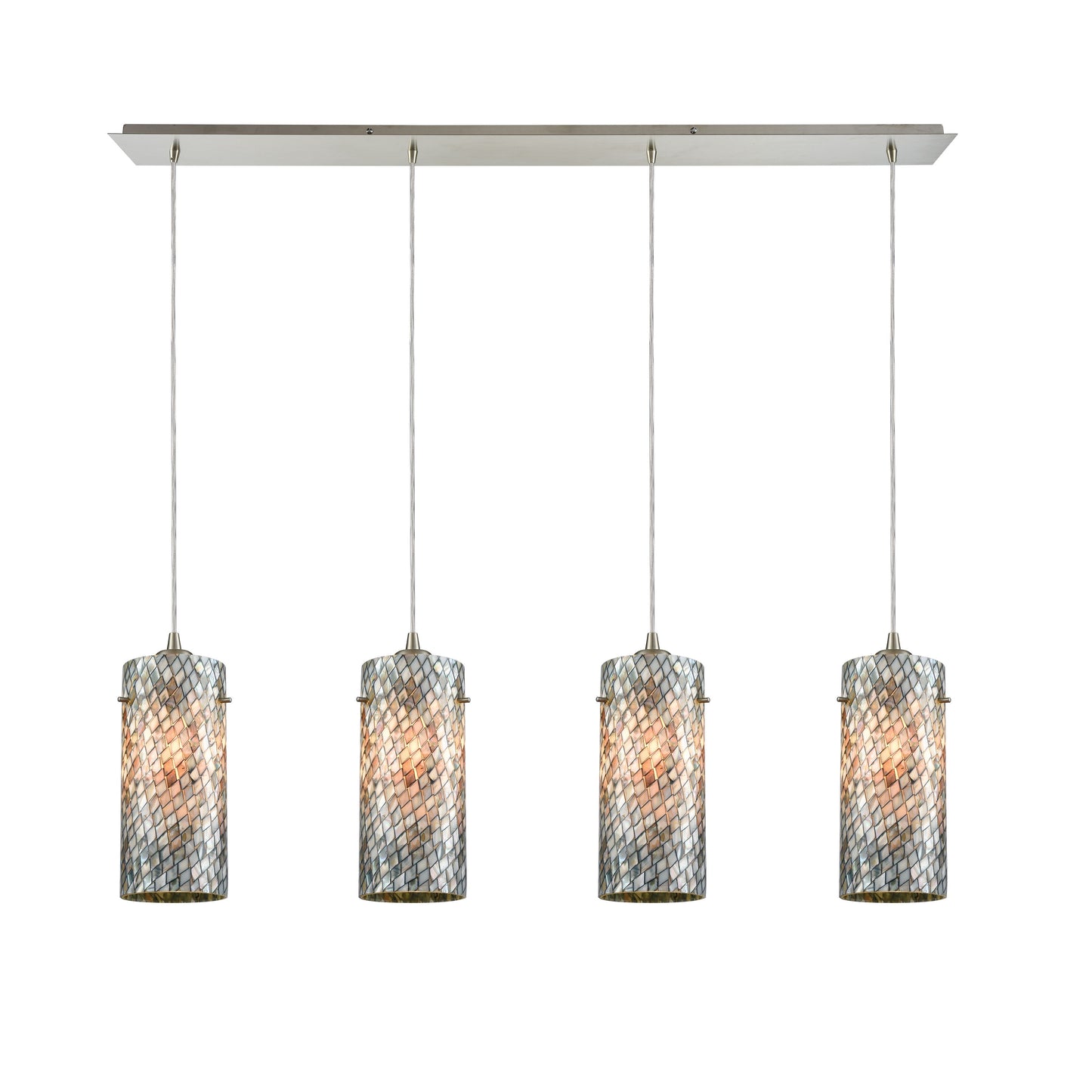 Capri 46'' Wide 4-Light Linear Pendant - Satin Nickel