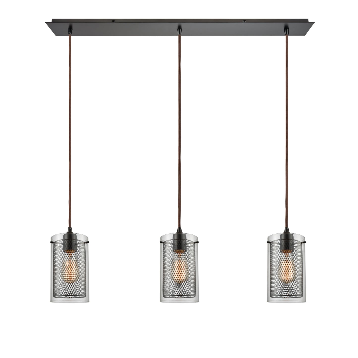 Brant 36'' Wide 3-Light Linear Pendant - Oil Rubbed Bronze