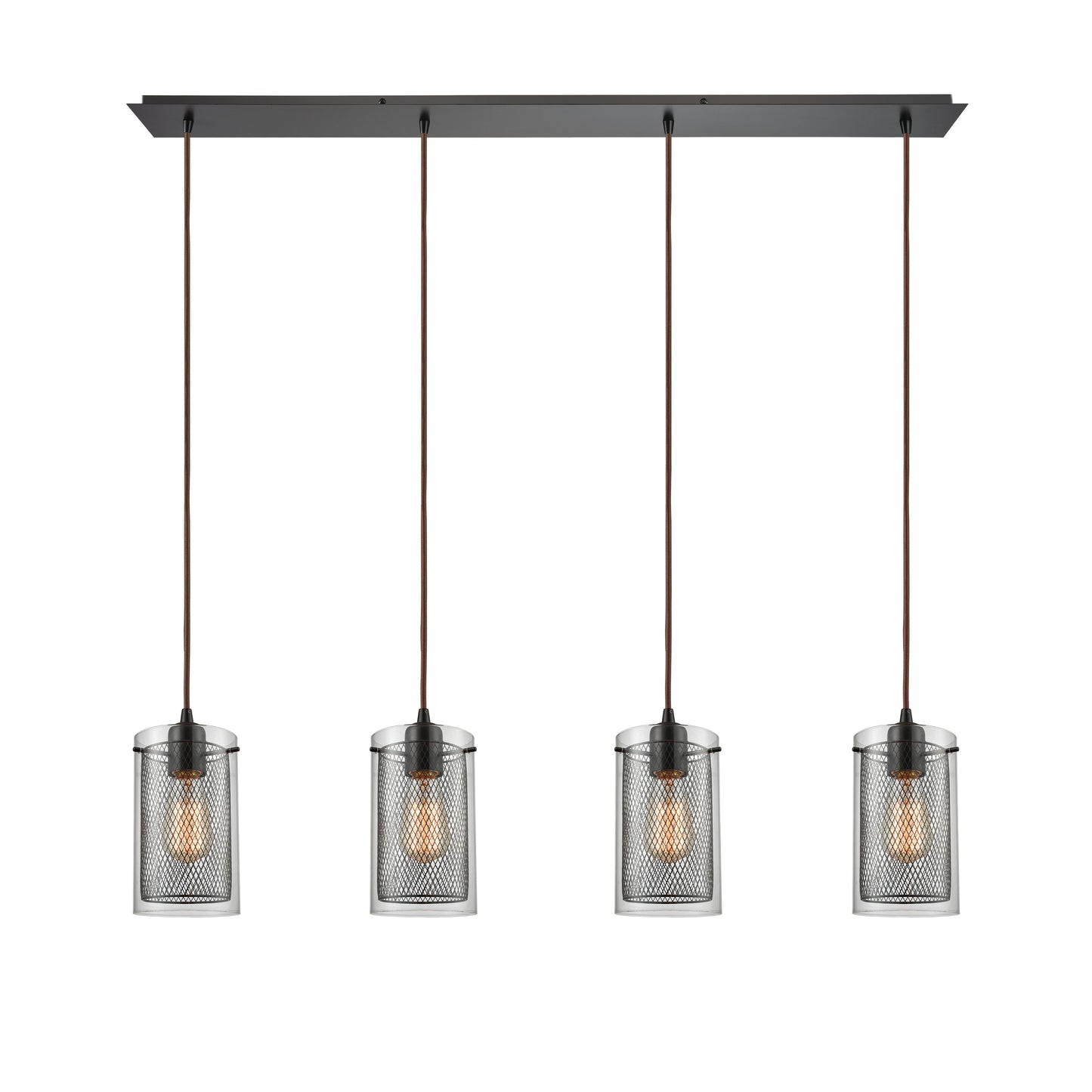 Brant 46'' Wide 4-Light Linear Pendant - Oil Rubbed Bronze