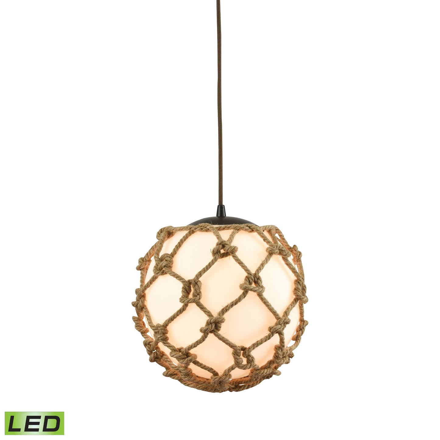 Coastal Inlet 11'' Wide 1-Light Pendant - Oil Rubbed Bronze - Includes LED Bulb