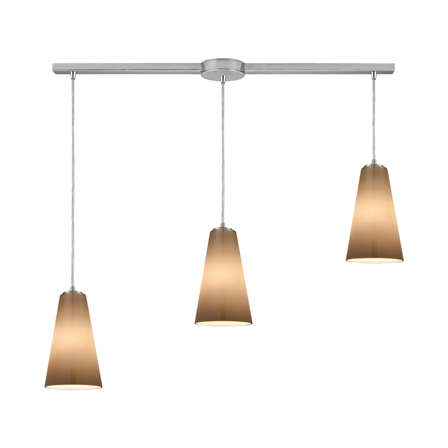 Connor 38'' Wide 3-Light Slim Linear Pendant - Satin Nickel