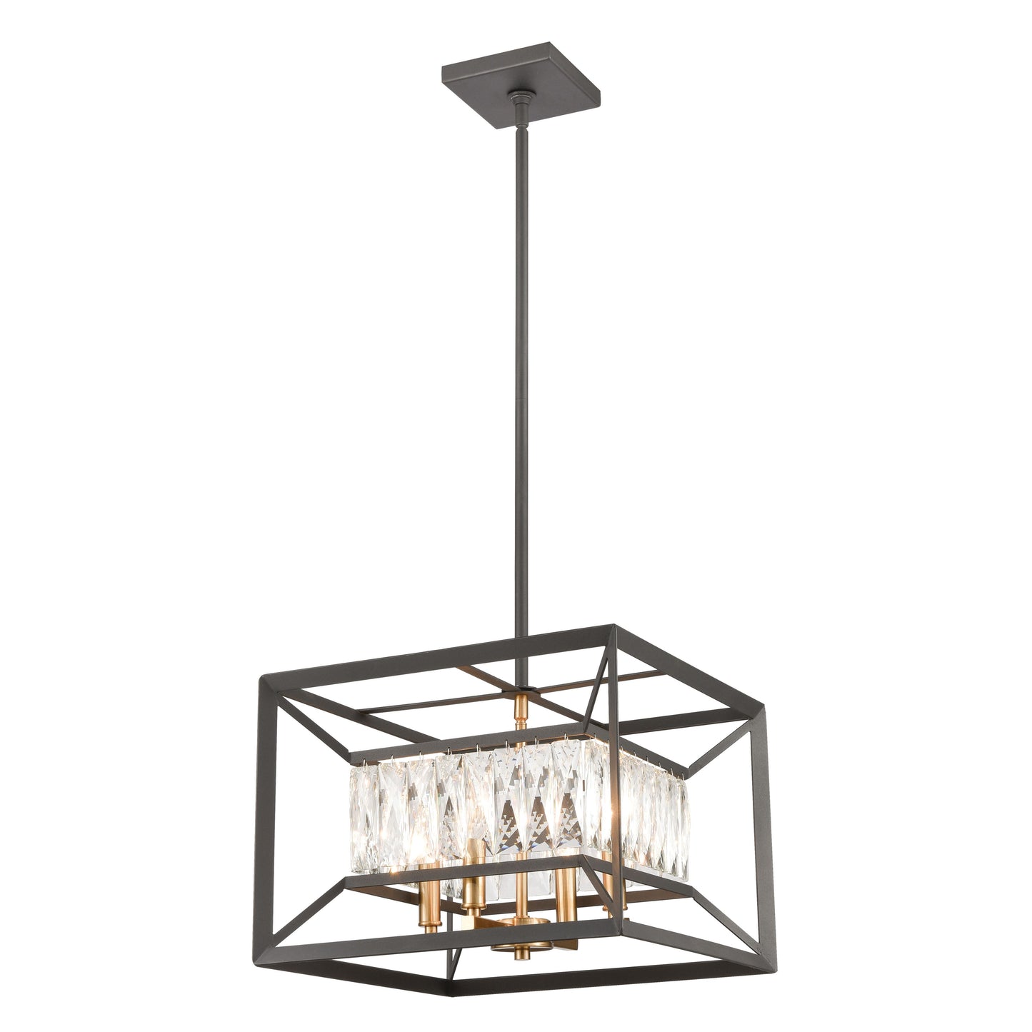 Starlight 15'' Wide 4-Light Chandelier - Charcoal
