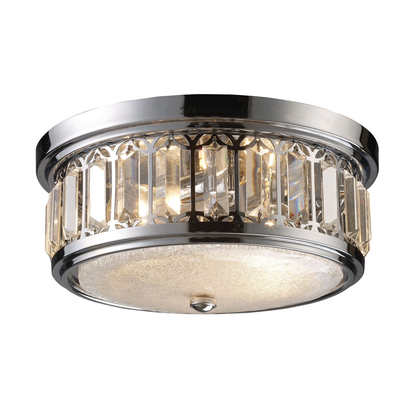 13'' Wide 2-Light Flush Mount - Polished Chrome