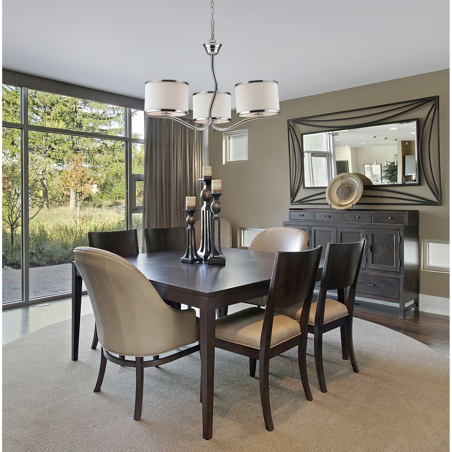Annika 26'' Wide 3-Light Chandelier - Polished Chrome