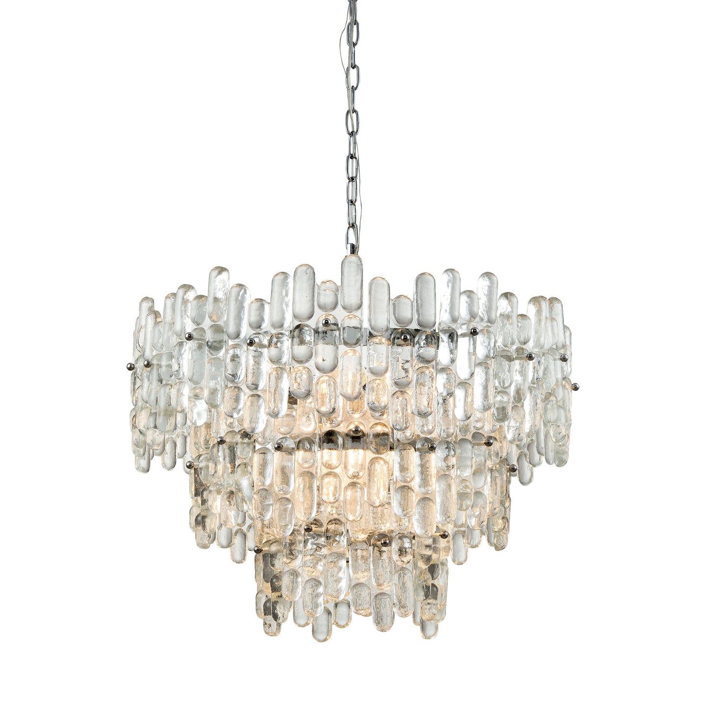 Icy Reception 27'' Wide 9-Light Chandelier - Chrome