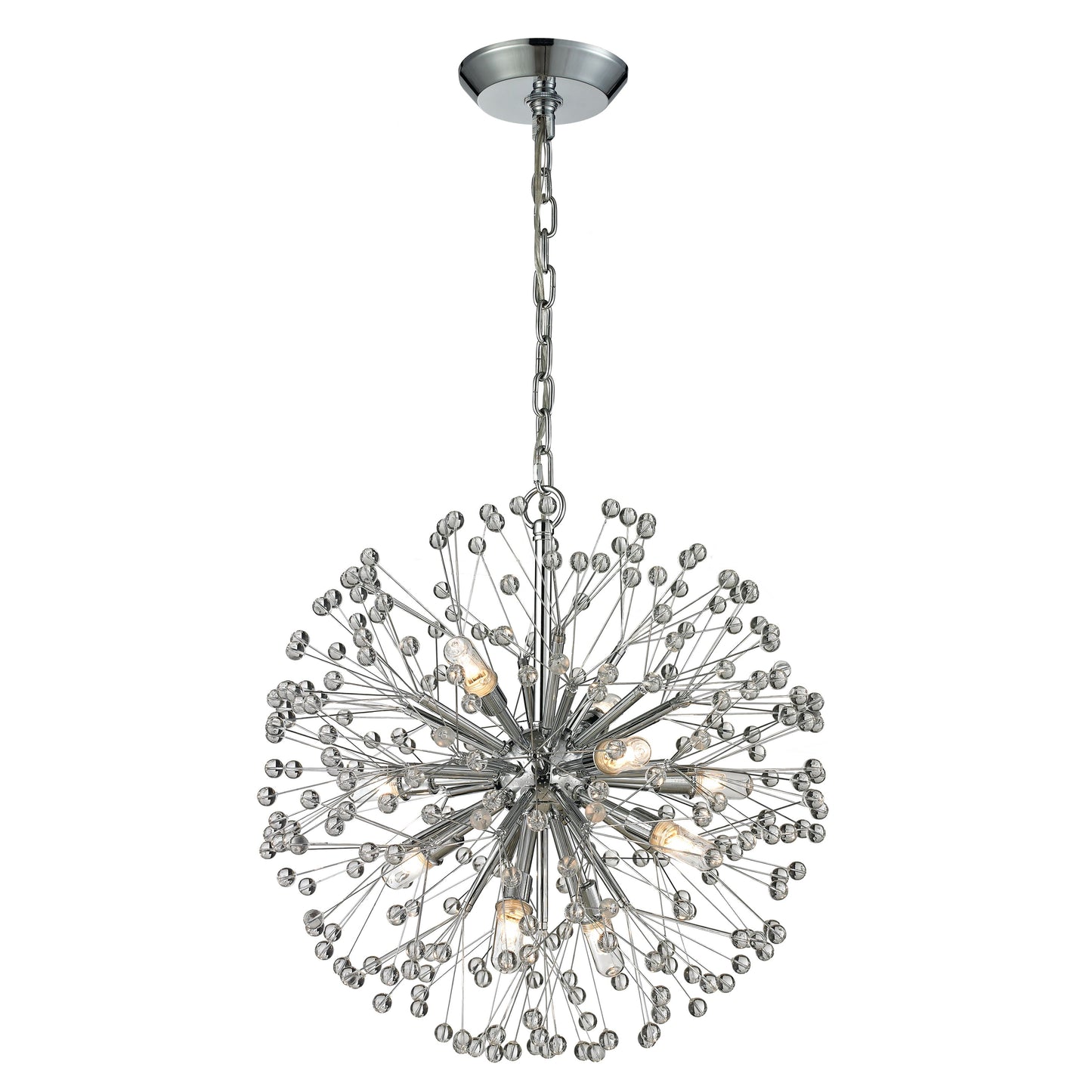 Starburst 18'' Wide 9-Light Chandelier - Polished Chrome