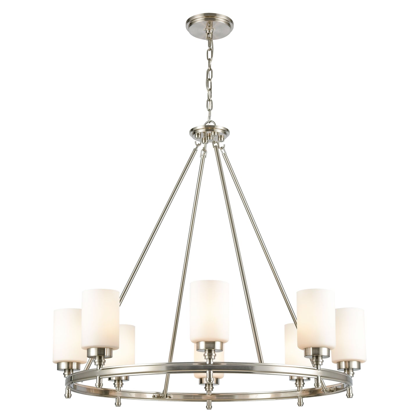 Dawson 33'' Wide 8-Light Chandelier - Satin Nickel