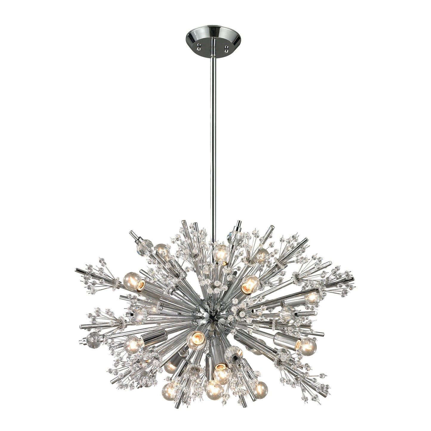 Starburst 26'' Wide 19-Light Chandelier - Polished Chrome