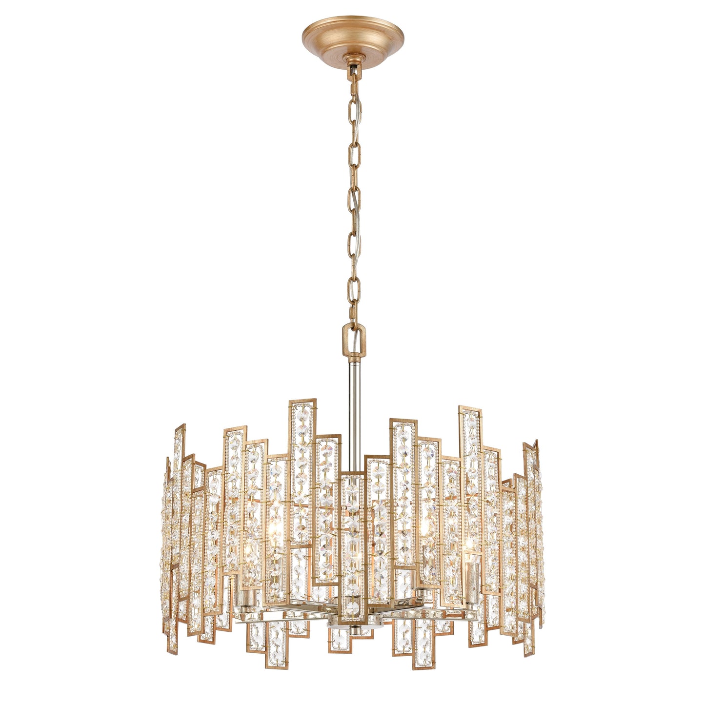 Equilibrium 19'' Wide 5-Light Chandelier - Matte Gold