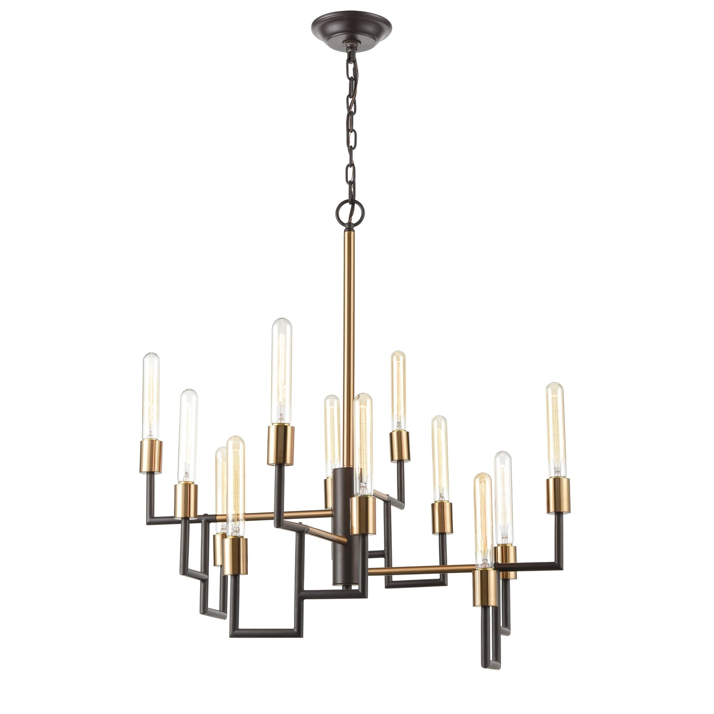 Congruency 29'' Wide 12-Light Chandelier - Oil Rubbed Bronze