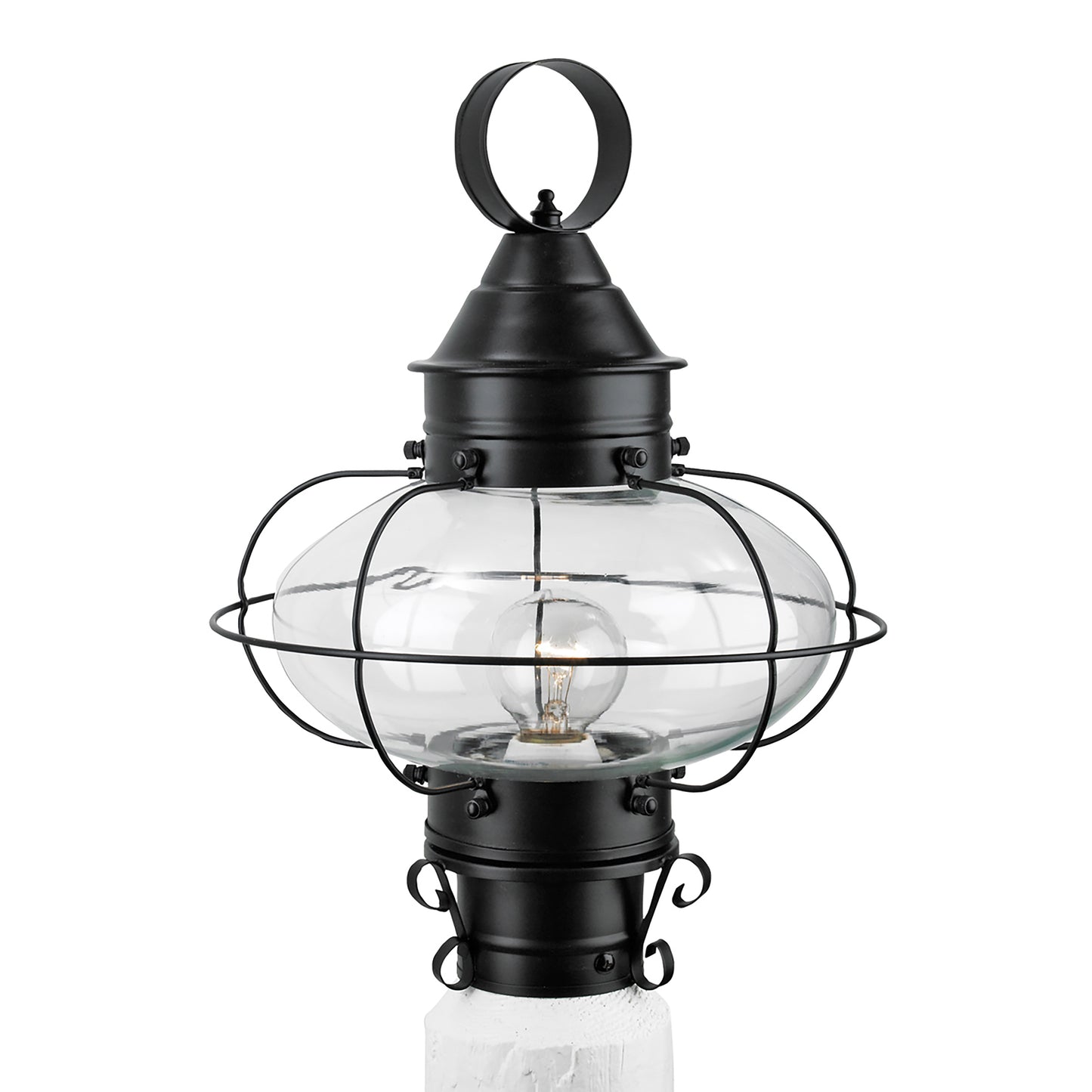 Cottage Onion 14.75'' High 1-Light Outdoor Post Light - Black