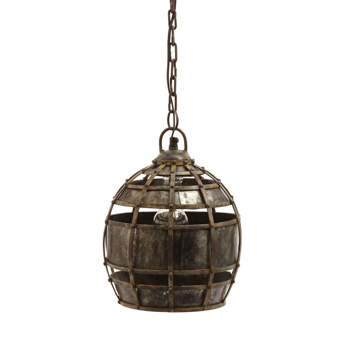 Round Fortress 9'' Wide 1-Light Pendant - Silver
