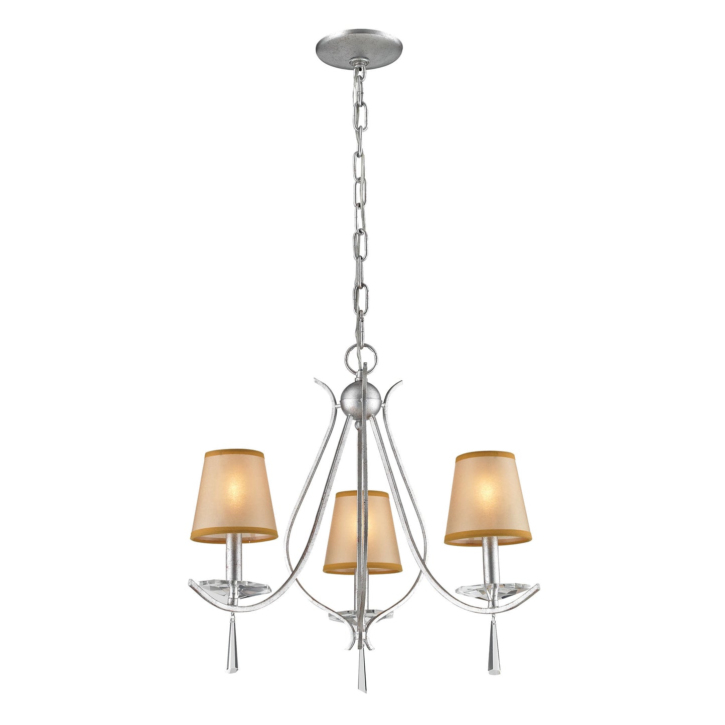 Clarendon 16'' Wide 3-Light Chandelier - Silver