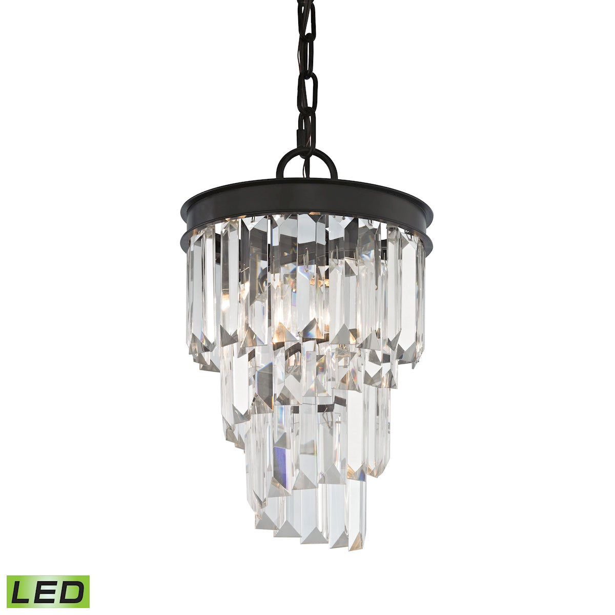 Palacial 8'' Wide 1-Light Mini Pendant - Oil Rubbed Bronze - Includes LED Bulb