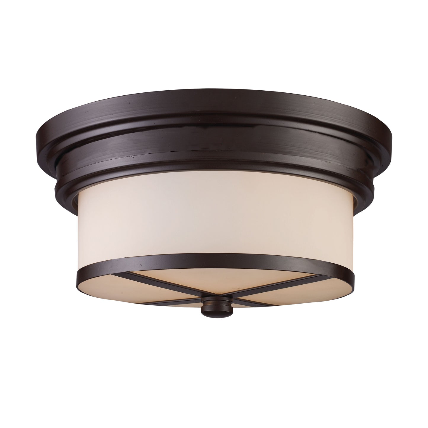 13'' Wide 2-Light Flush Mount - Oiled Bronze