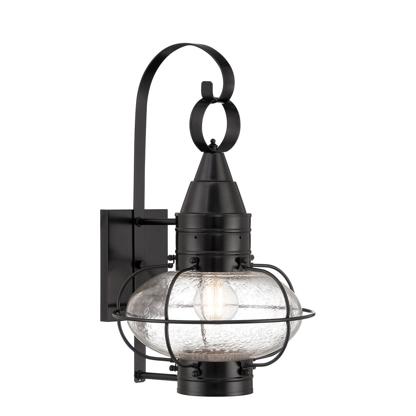 Classic Onion 18.5'' High 1-Light Outdoor Sconce - Black