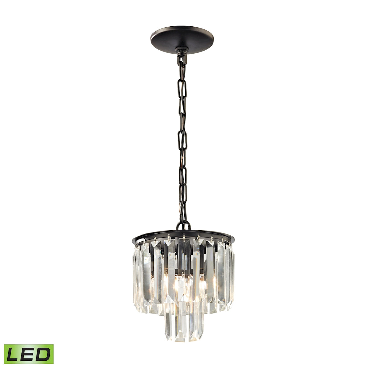 Palacial 8'' Wide 1-Light Mini Pendant - Oil Rubbed Bronze - Includes LED Bulb