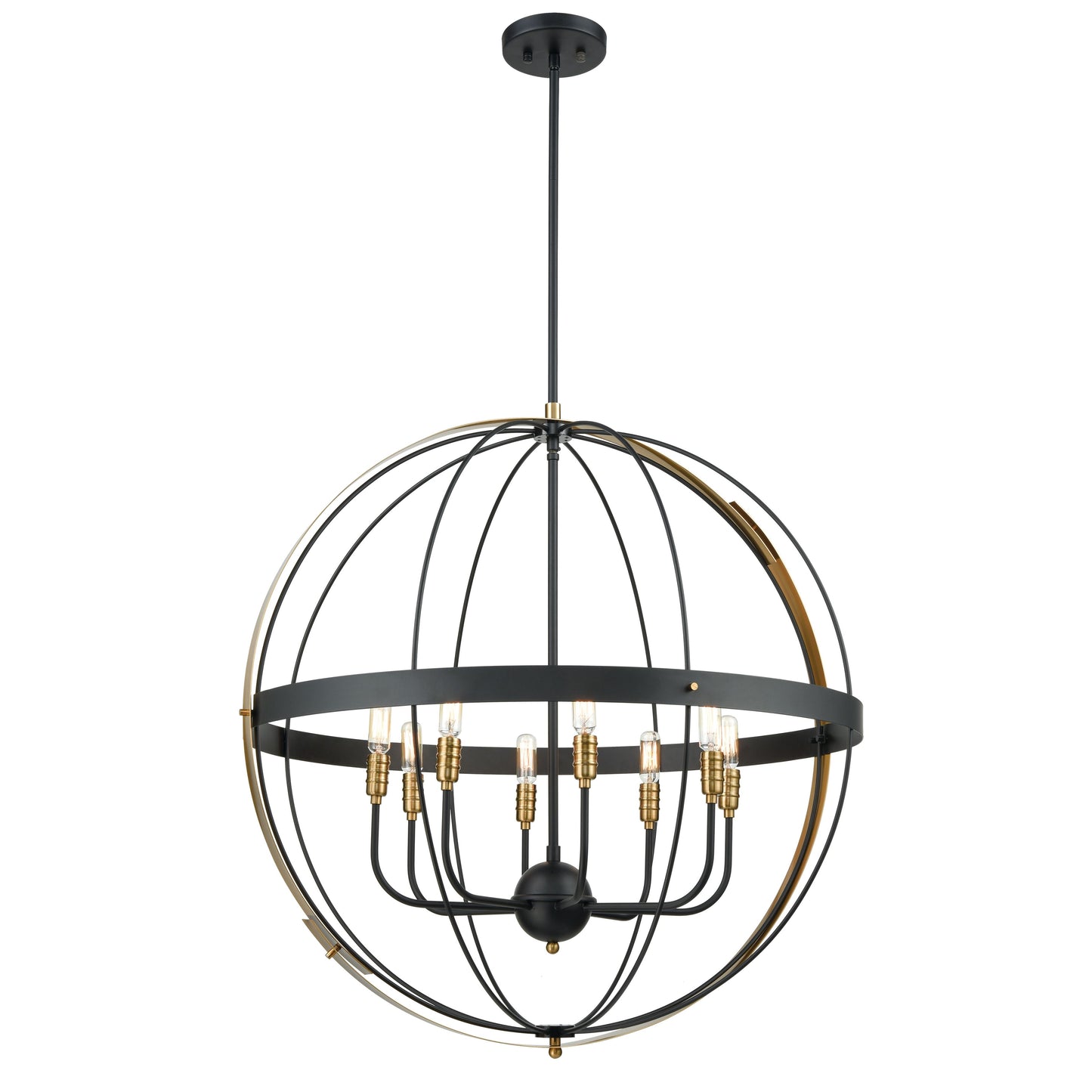 Caldwell 32'' Wide 8-Light Chandelier - Matte Black