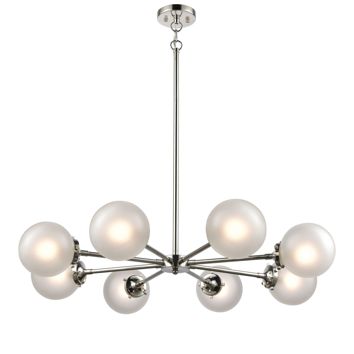 Boudreaux 36'' Wide 8-Light Chandelier - Polished Nickel