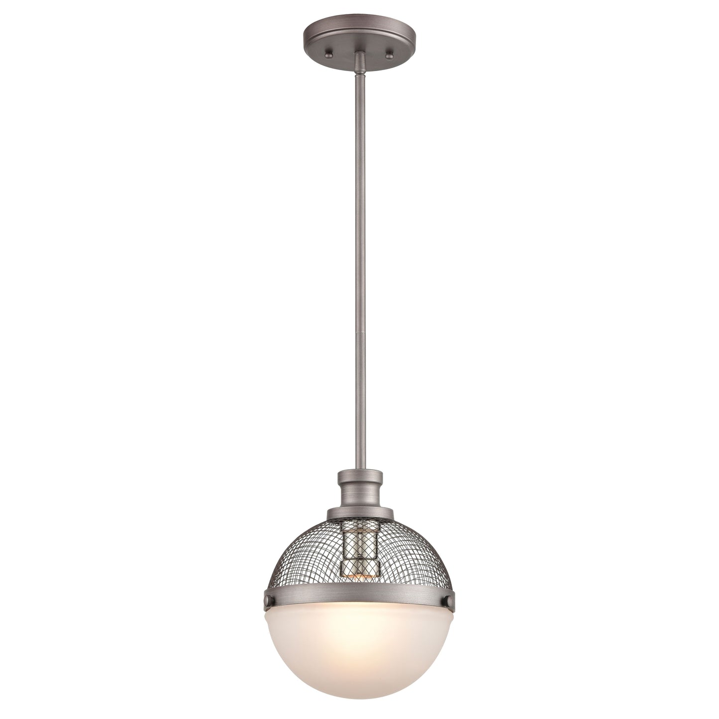 Calabria 9'' Wide 1-Light Mini Pendant - Weathered Zinc