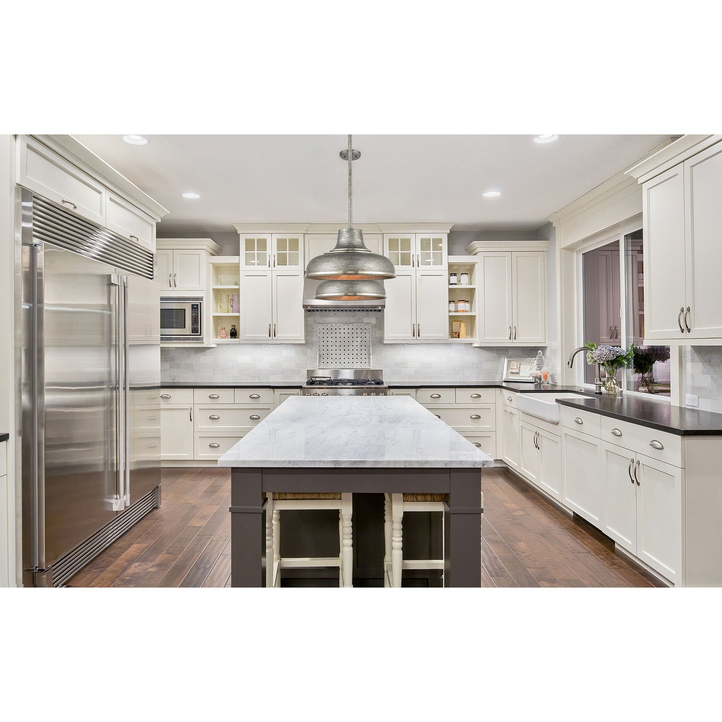 Kerin 16'' Wide 1-Light Pendant - Textured Silver Gray