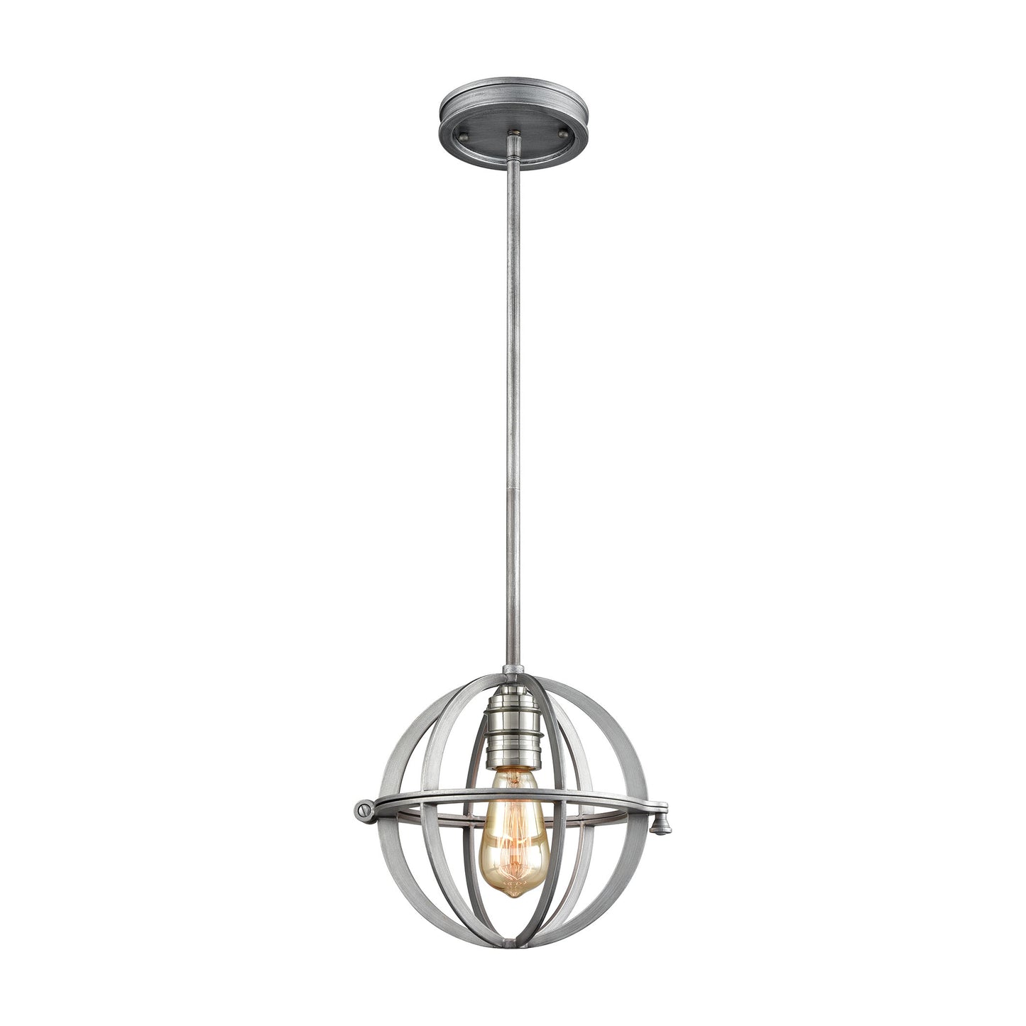 Aubridge 10'' Wide 1-Light Mini Pendant - Weathered Zinc