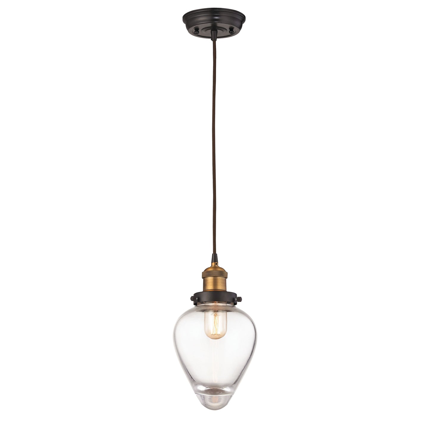 Bartram 7'' Wide 1-Light Pendant - Antique Brass