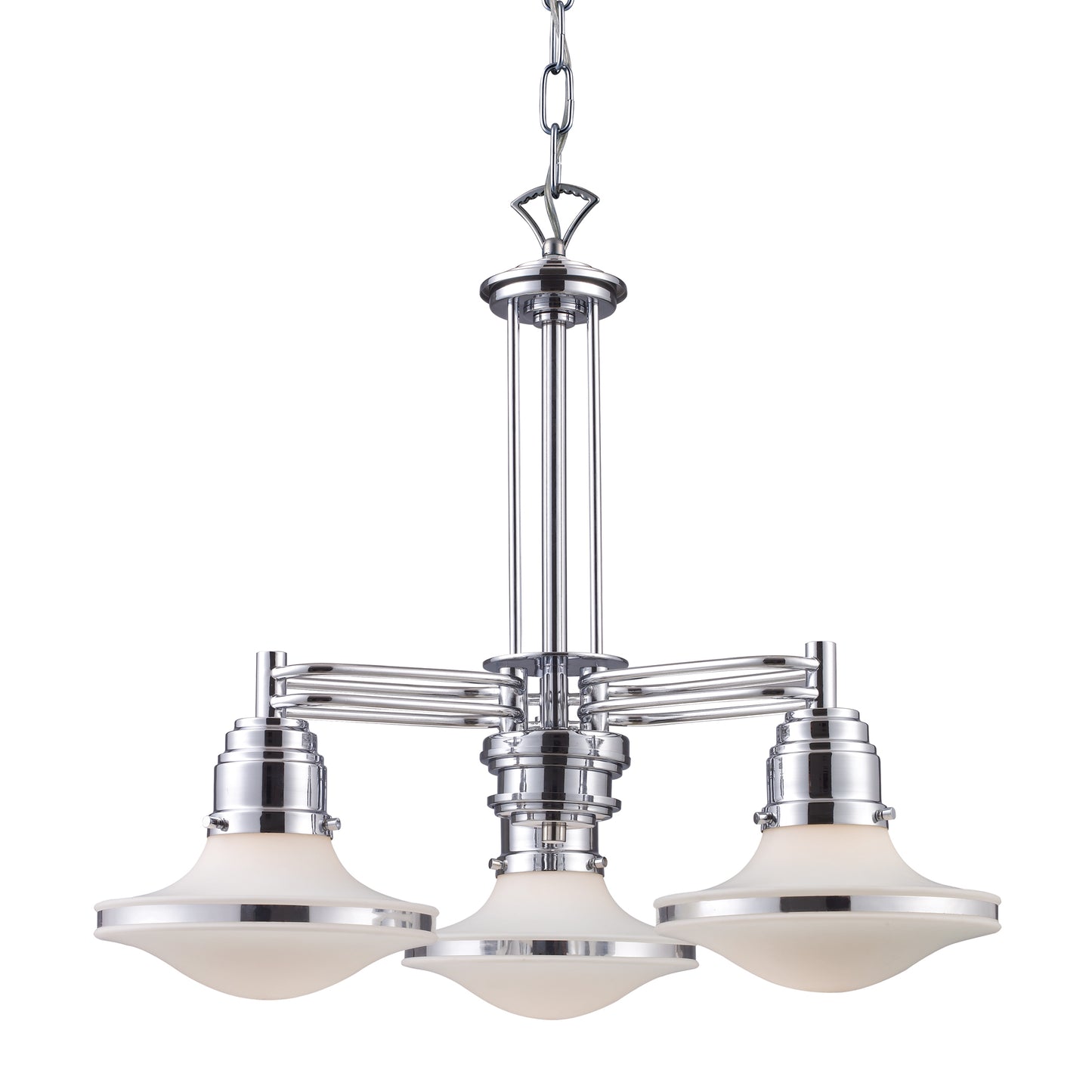 Retrospective 22'' Wide 3-Light Chandelier - Polished Chrome