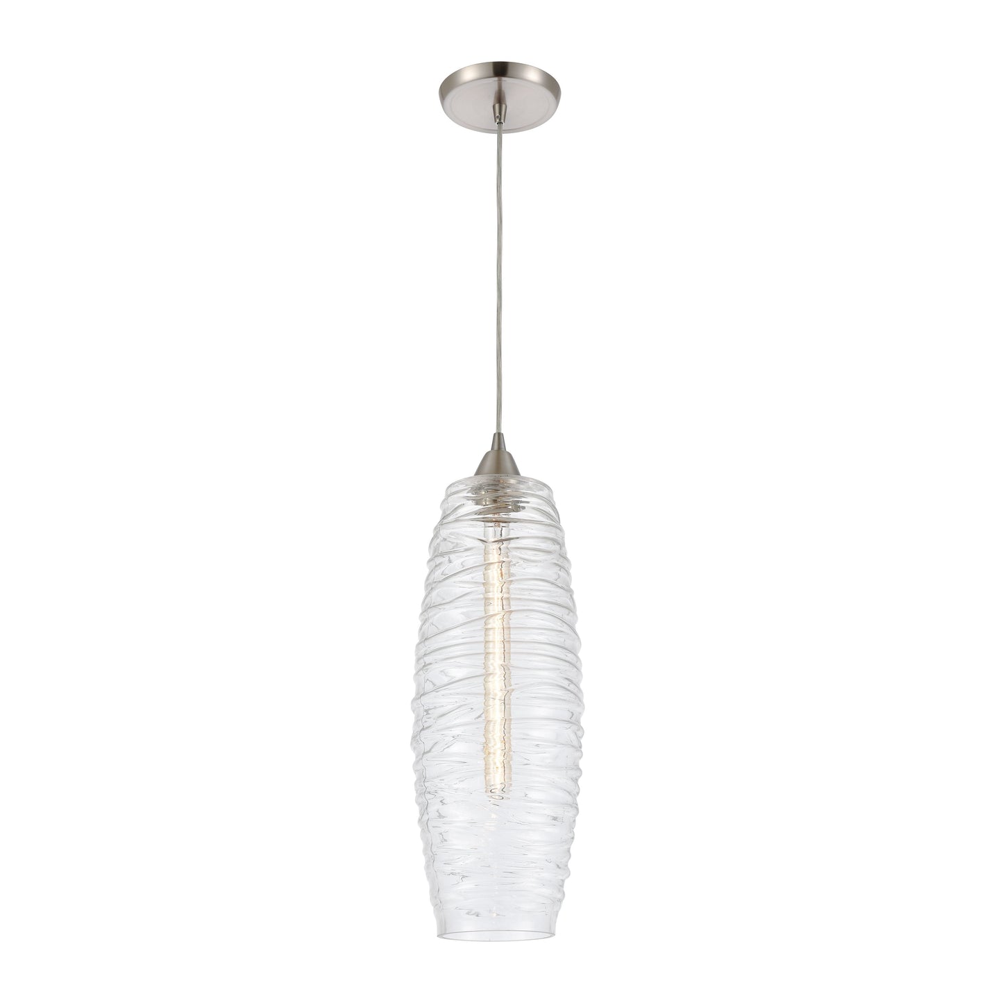 Liz 6'' Wide 1-Light Mini Pendant - Satin Nickel