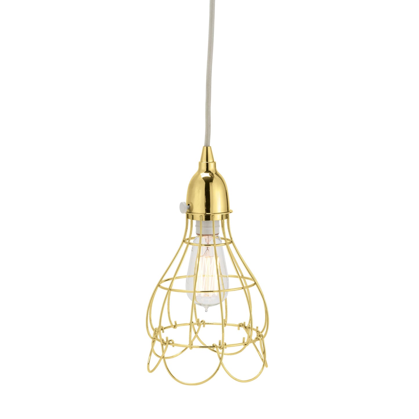Rose 6'' Wide 1-Light Mini Pendant - Gold Wire