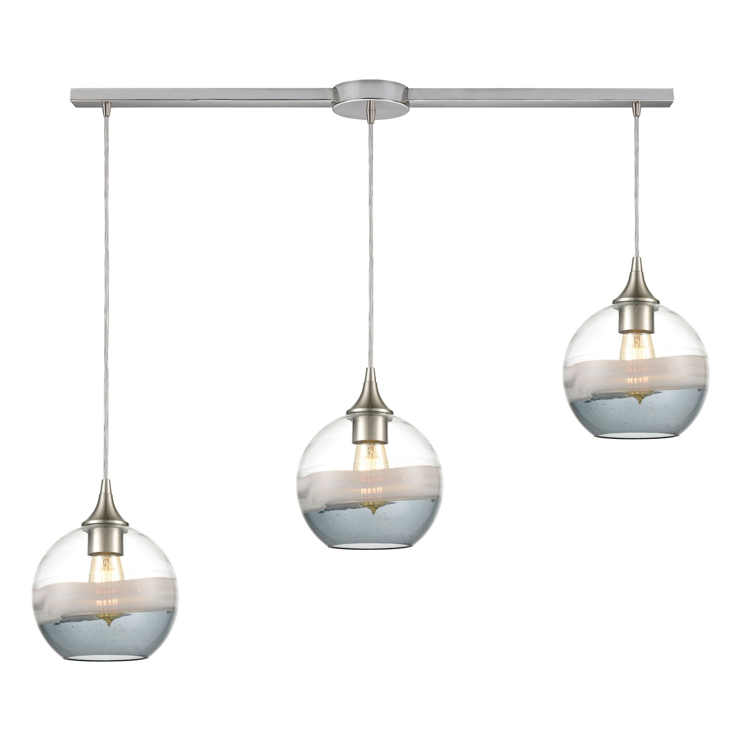 Sutter Creek 36'' Wide 3-Light Slim Linear Pendant - Satin Nickel