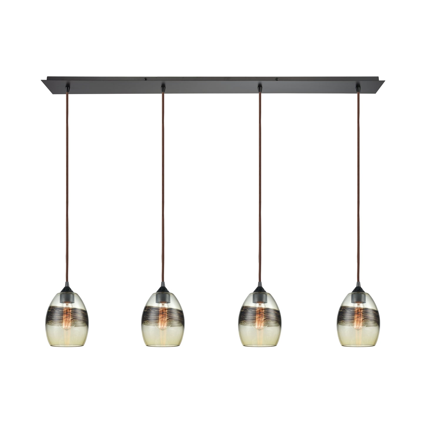 Whisp 46'' Wide 4-Light Linear Pendant - Oil Rubbed Bronze
