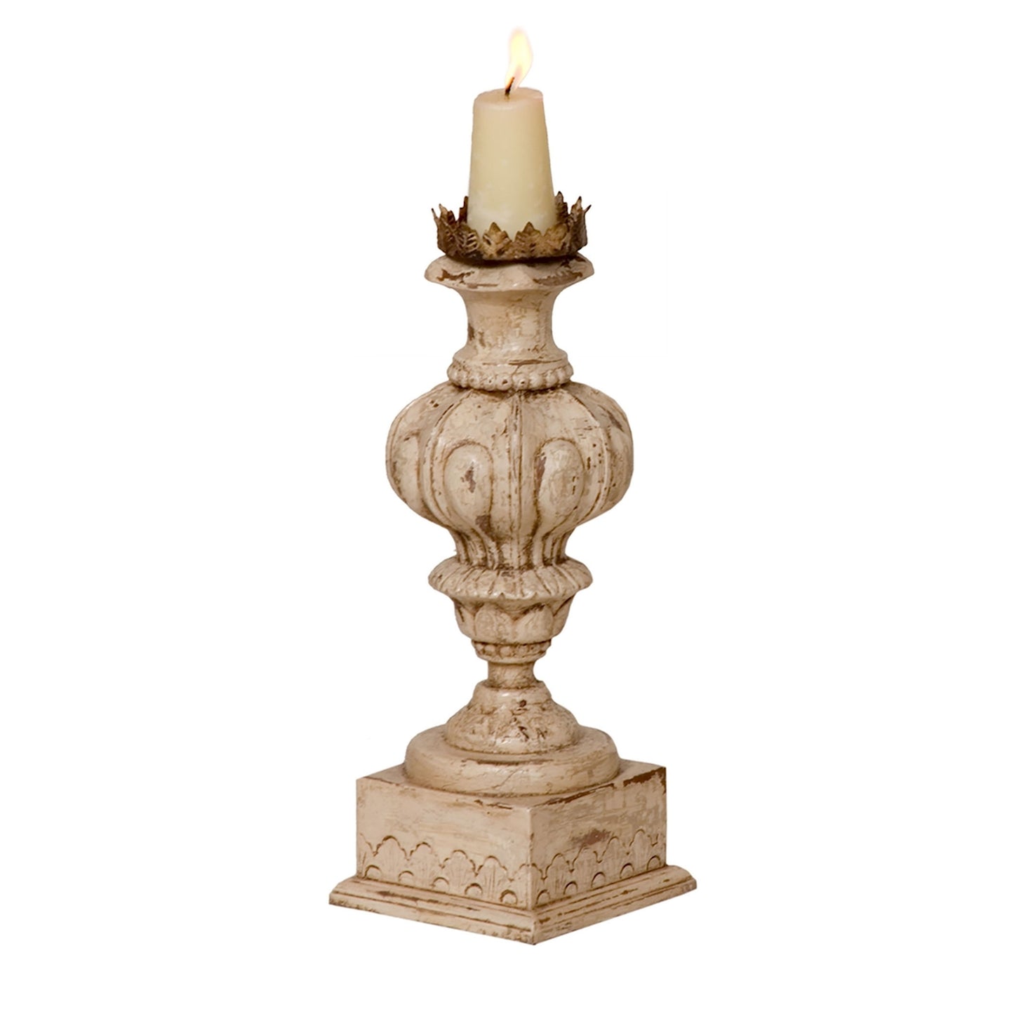 Sylvania Candleholder - Aged Cream