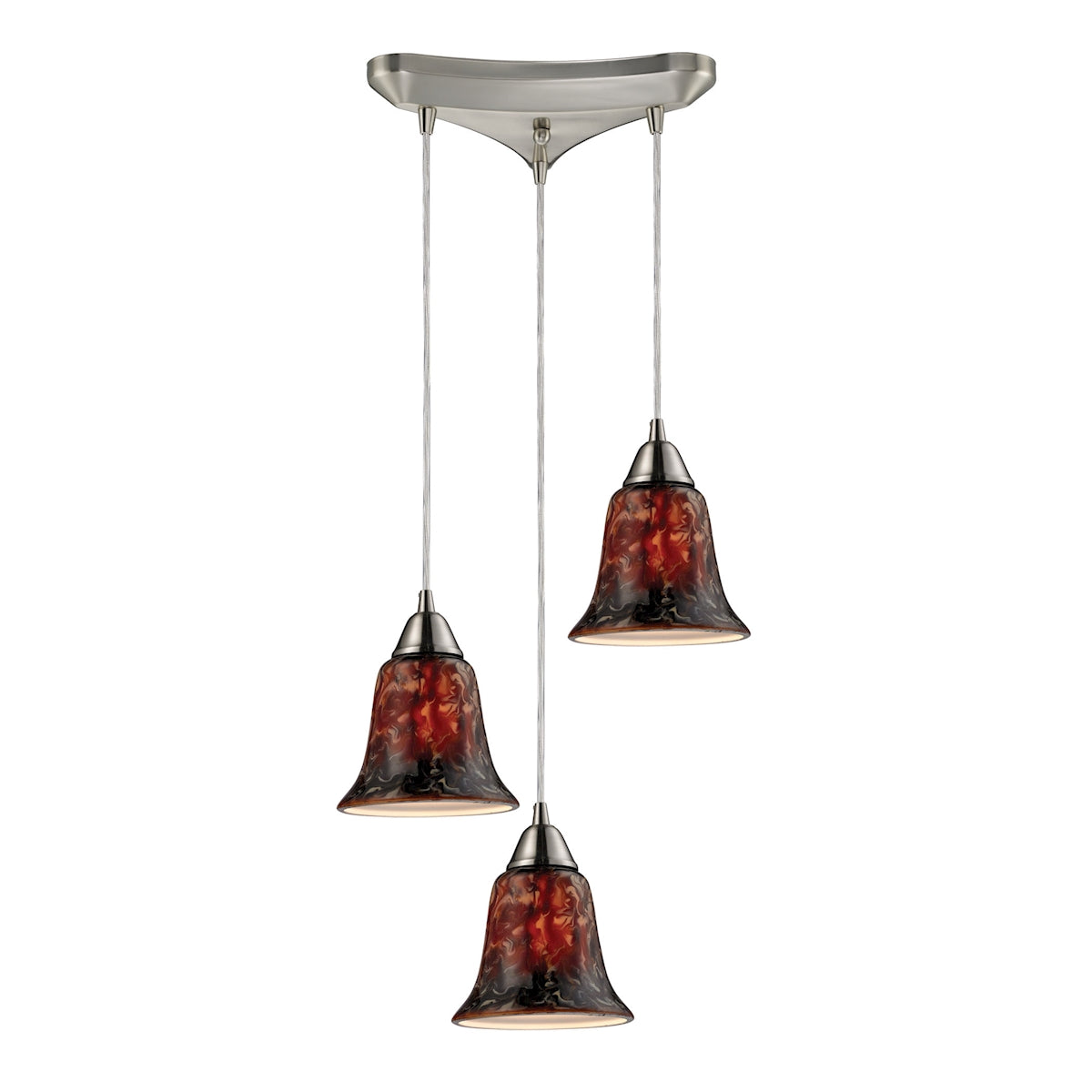 Confections 10'' Wide 3-Light Pendant - Fudge