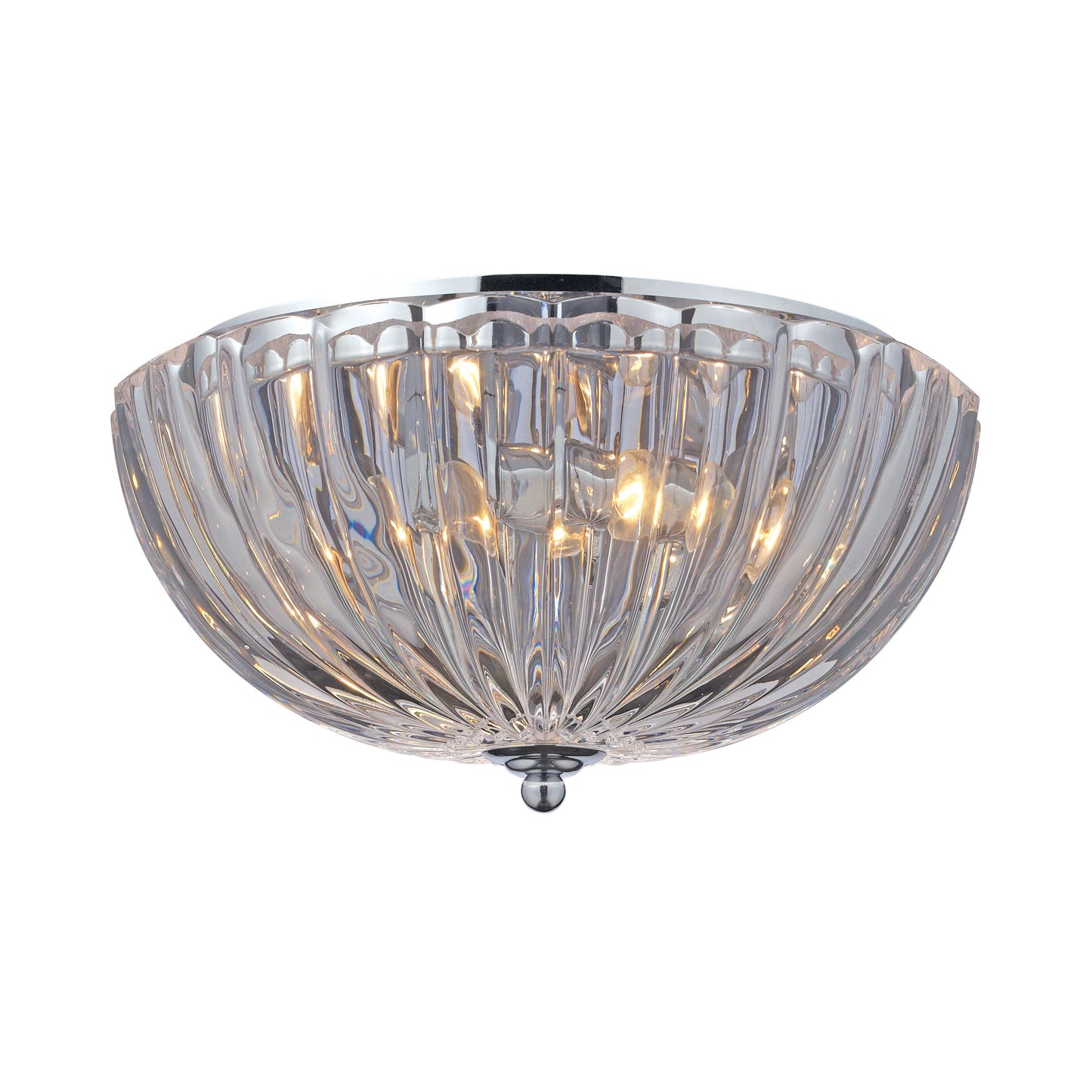 Crystal 12'' Wide 2-Light Flush Mount - Polished Chrome