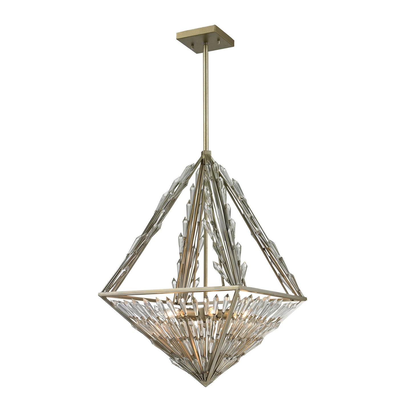 Viva Natura 18'' Wide 6-Light Chandelier - Aged Silver