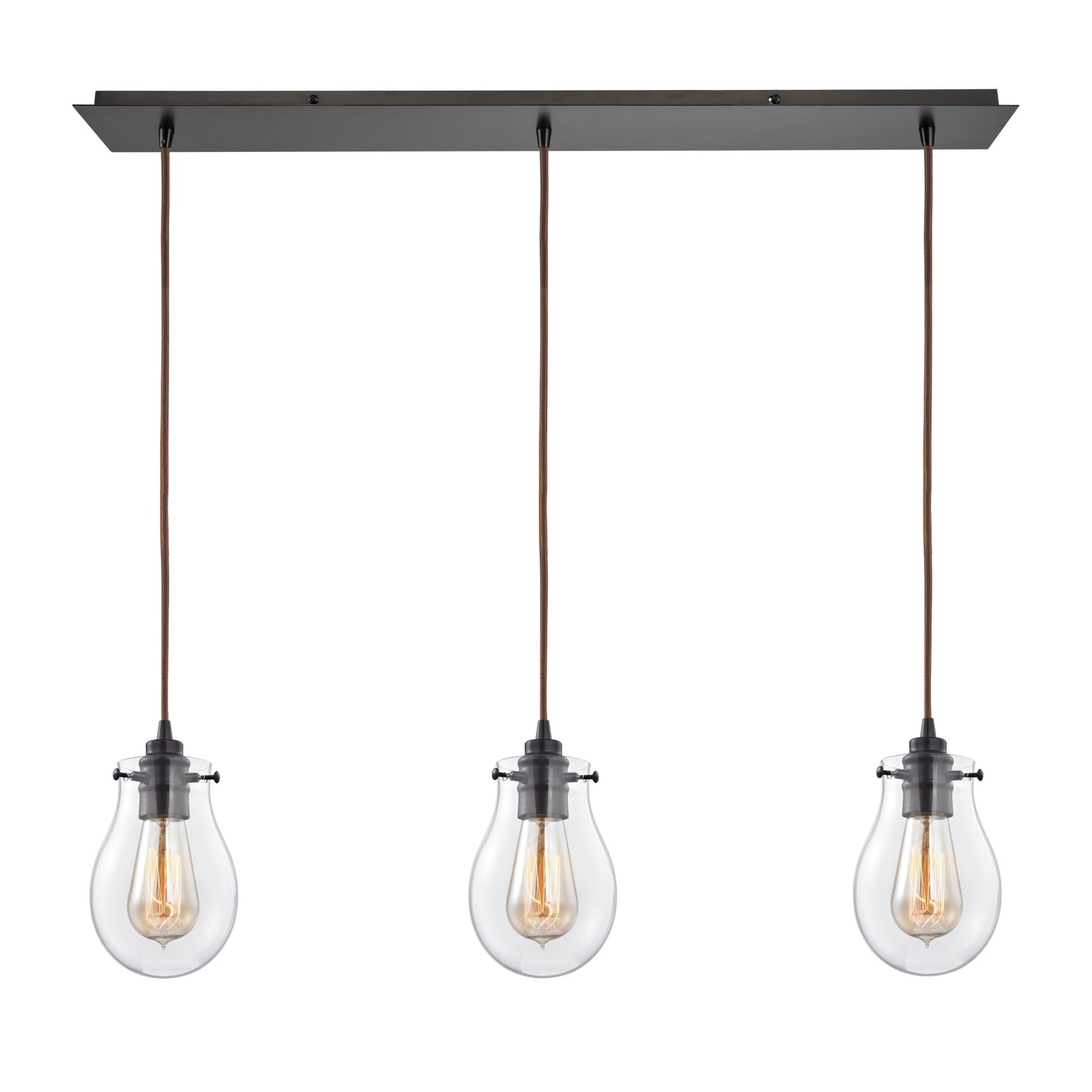 Jaelyn 36'' Wide 3-Light Linear Pendant - Oil Rubbed Bronze