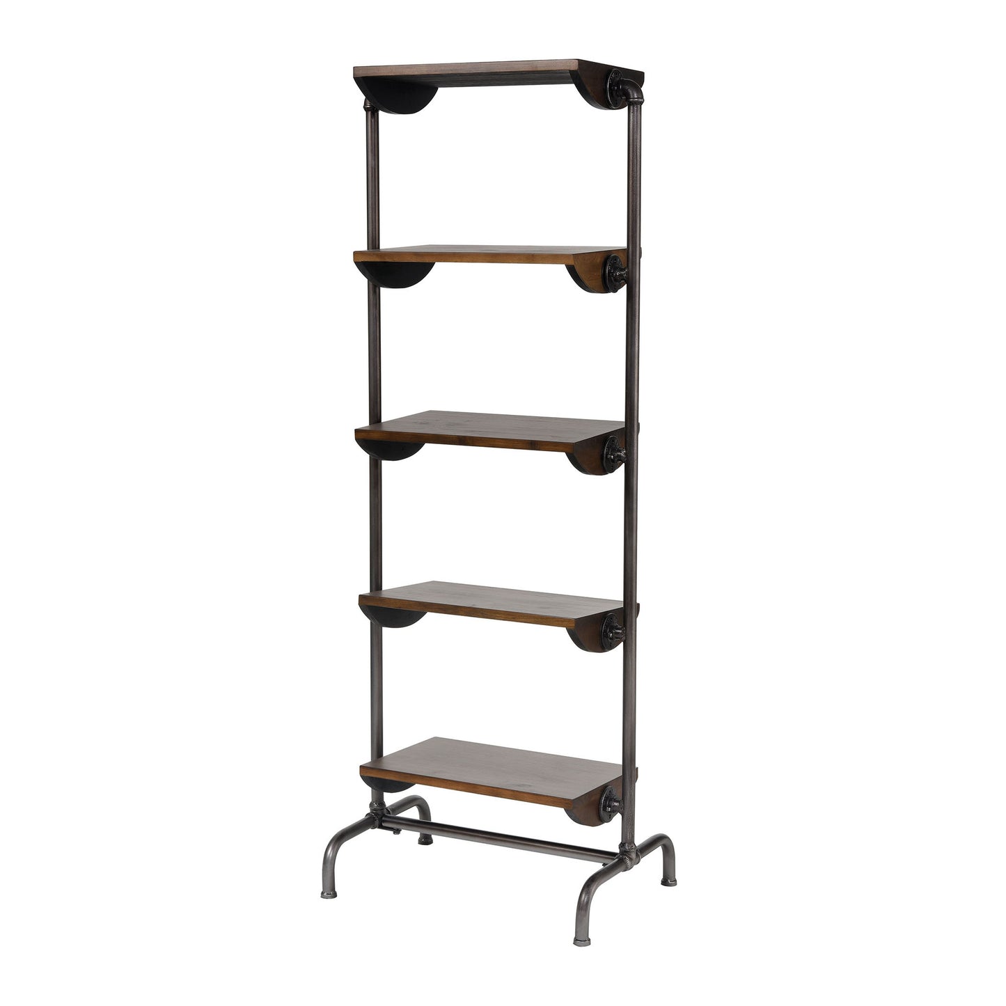 Industry City Bookcase - Black and Natural Wood Tone