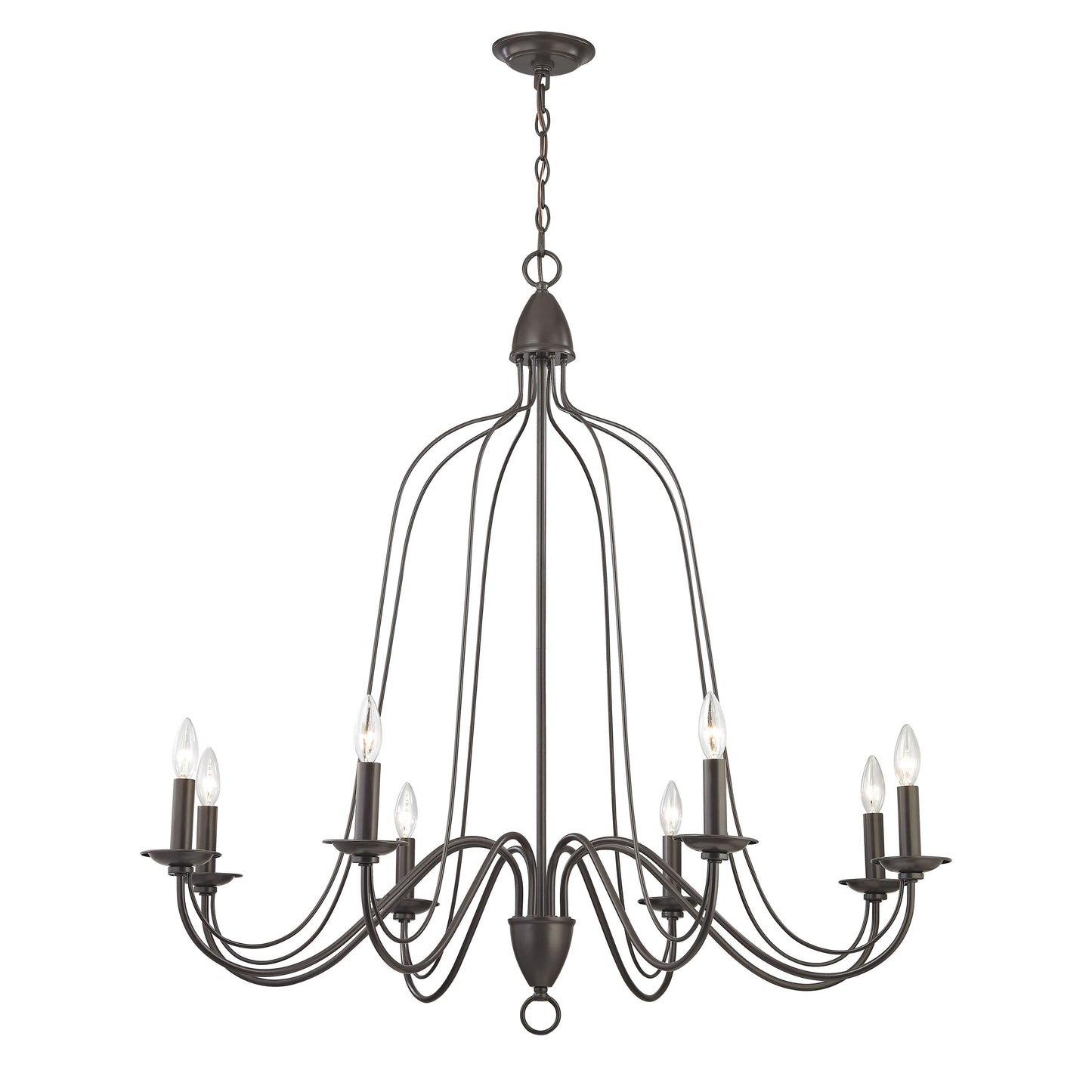 Monroe 40'' Wide 8-Light Chandelier - Oil Rubbed Bronze