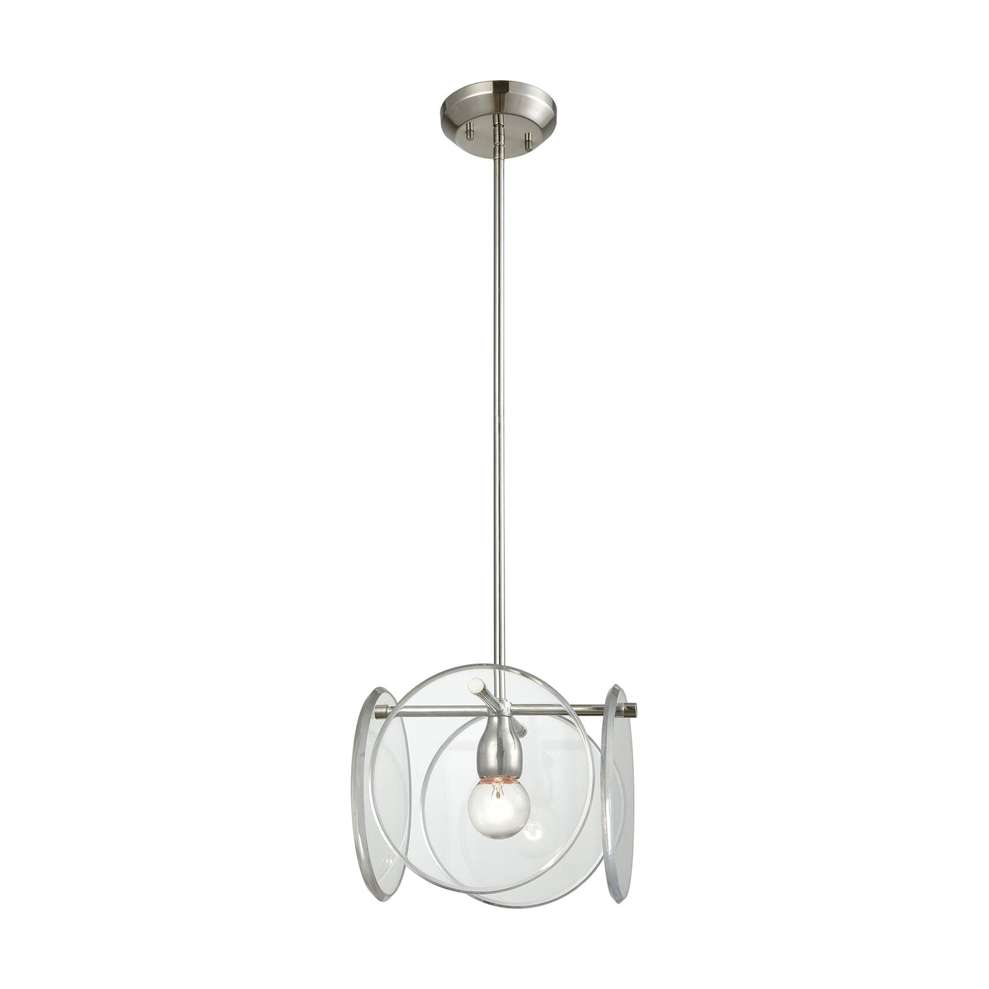 Disco 11'' Wide 1-Light Mini Pendant - Polished Nickel