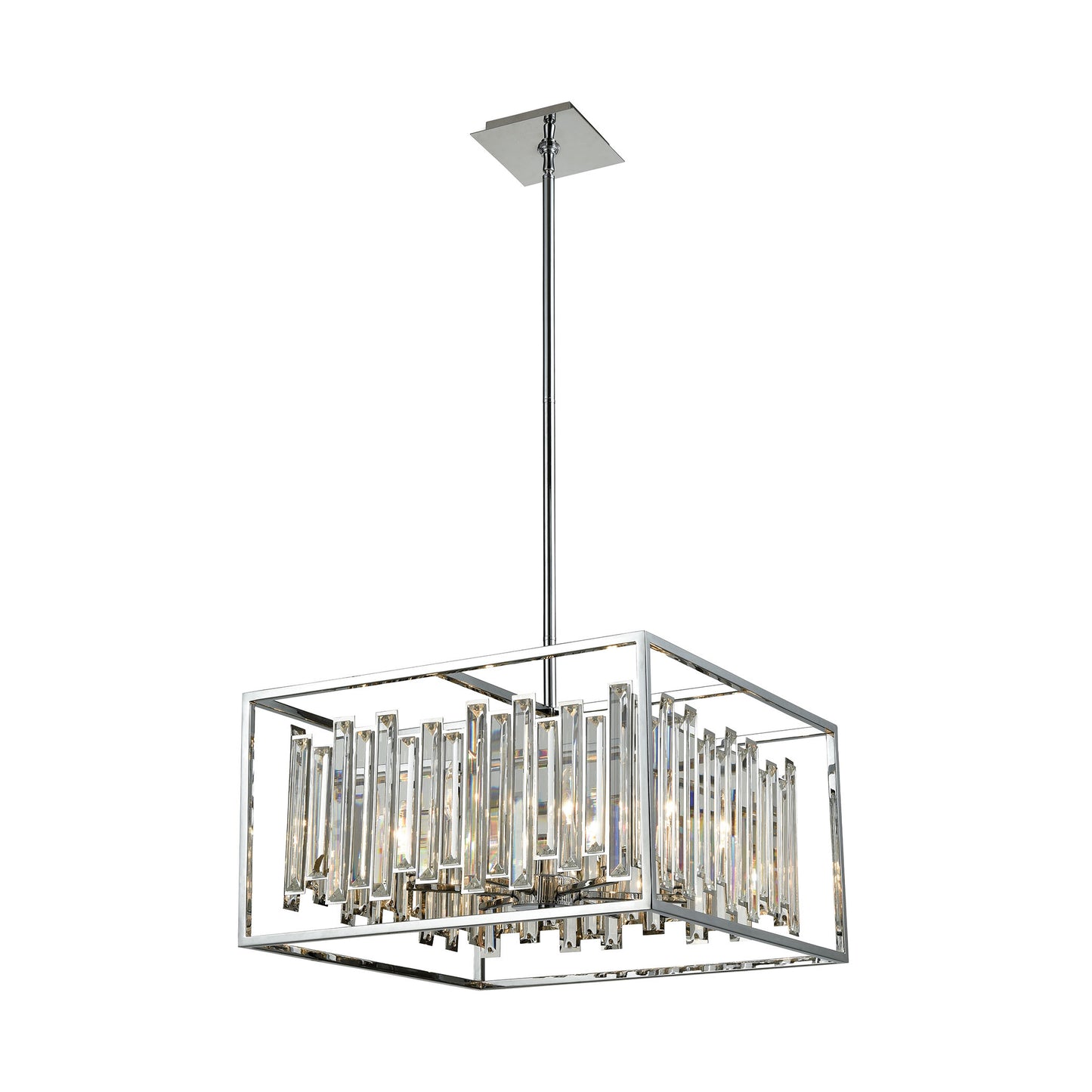 Rivona 21'' Wide 6-Light Chandelier - Polished Chrome with Clear Crystal