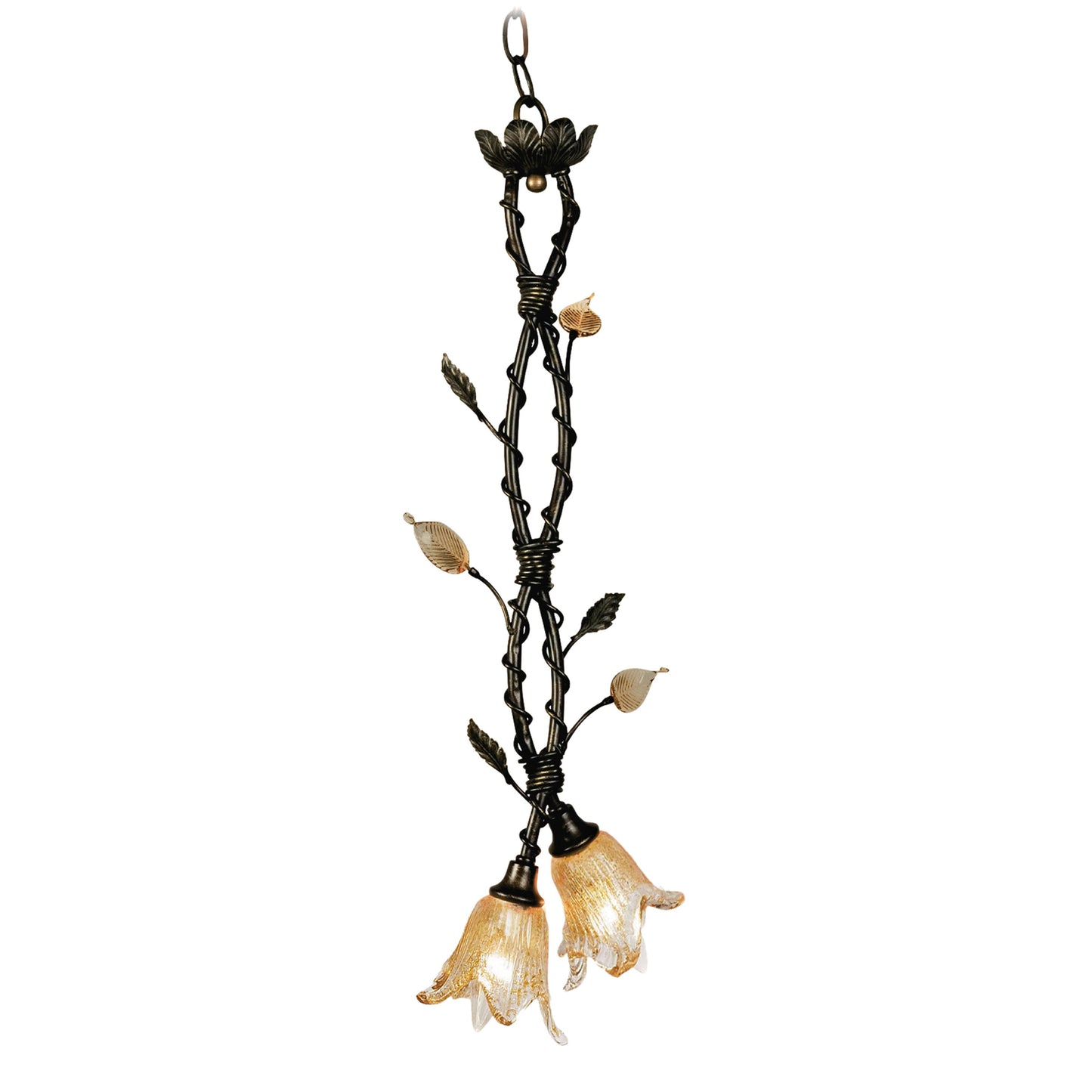 Chantilly 7'' Wide 2-Light Mini Pendant - Dark Bronze
