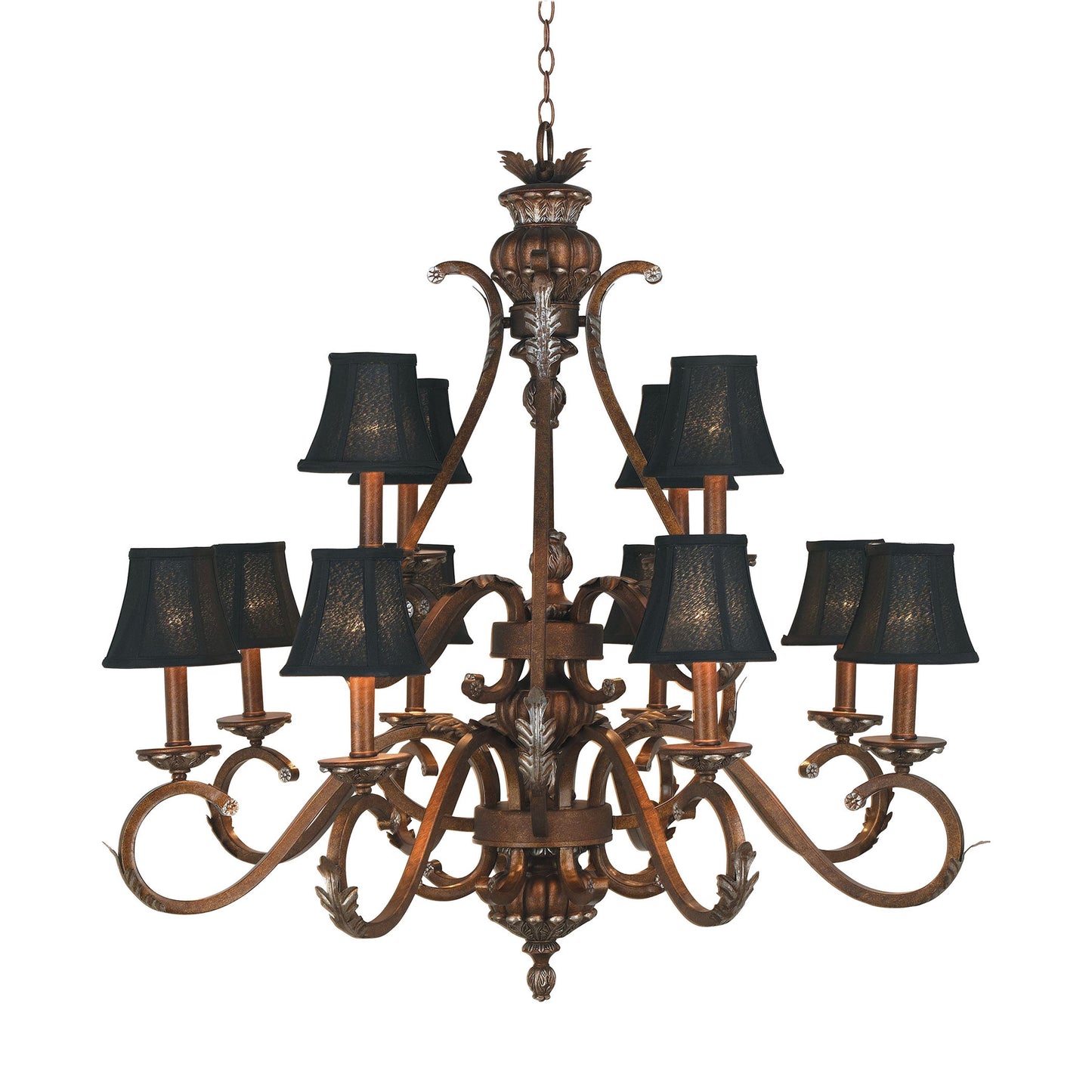 Marbella 40'' Wide 12-Light Chandelier - Bronze