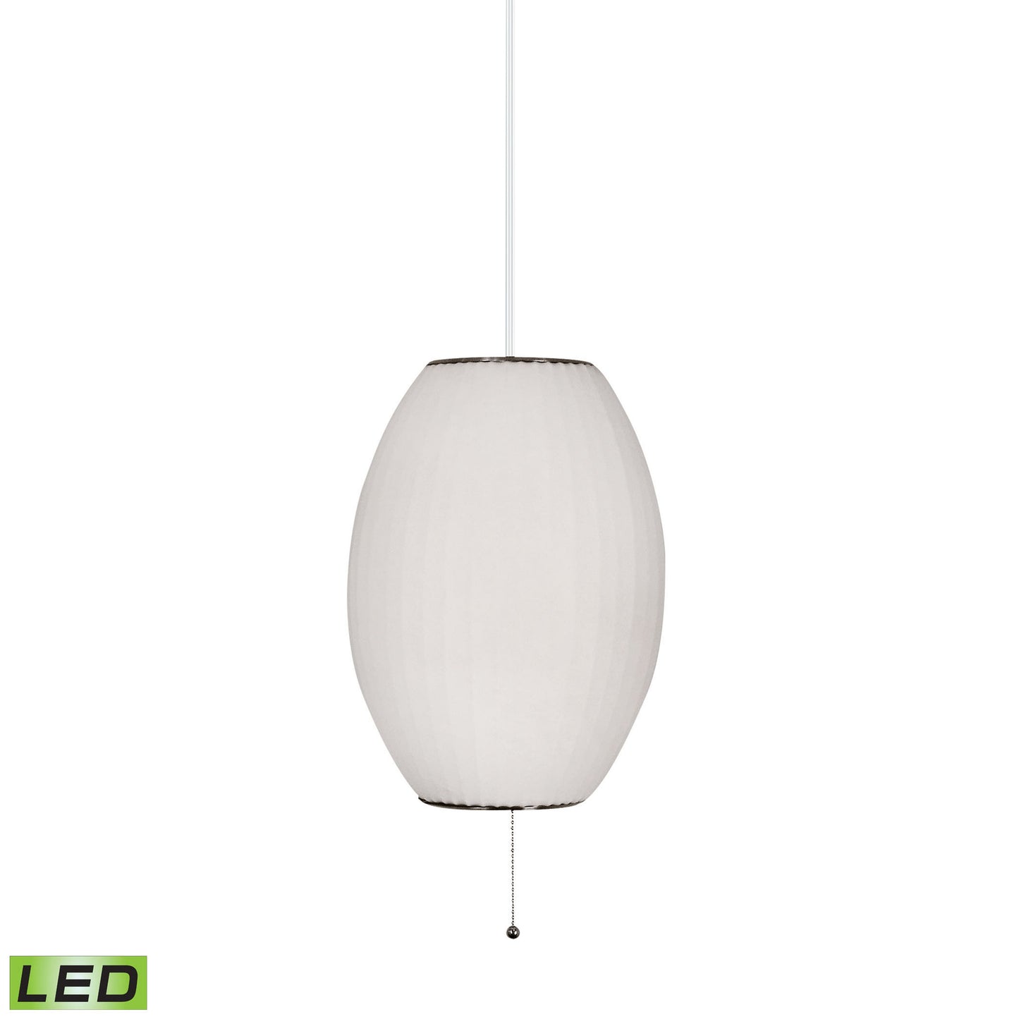 Cigar 12'' Wide 1-Light Mini Pendant - White - Includes LED Bulb