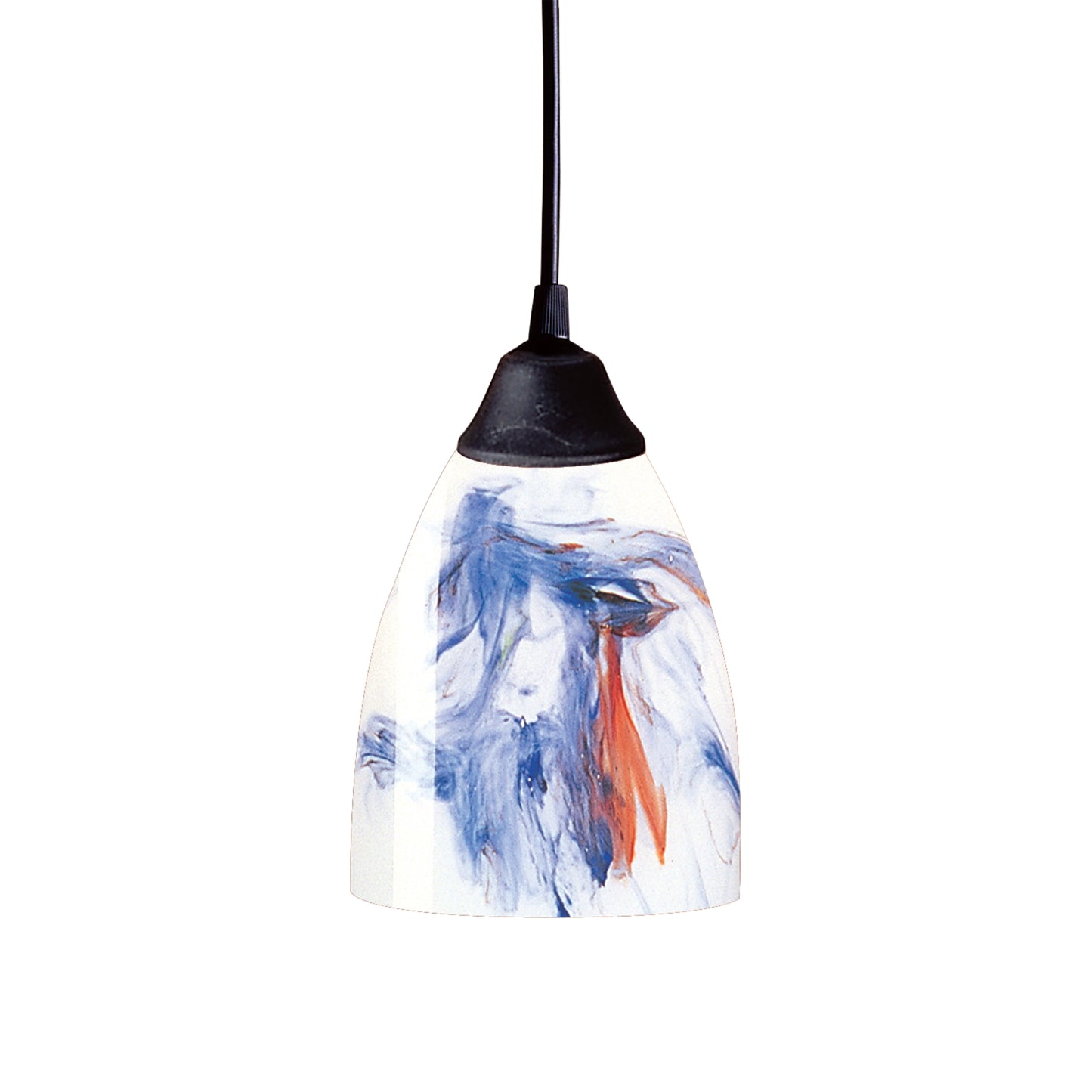 Classico 5'' Wide 1-Light Pendant - Dark Rust with Mountain Glass