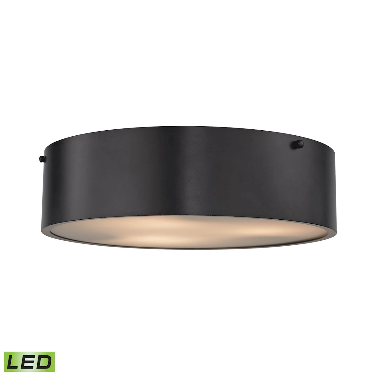 Clayton 16'' Wide 3-Light Flush Mount - Oil Rubbed Bronze - Includes LED Bulbs