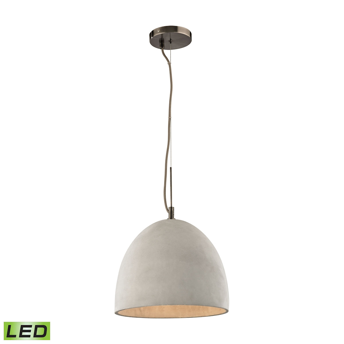 Urban Form 12'' Wide 1-Light Mini Pendant - Black Nickel - Includes LED Bulb